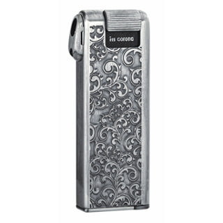 Corona Pipe Master Lighter - Silver Arabesque - Click Image to Close